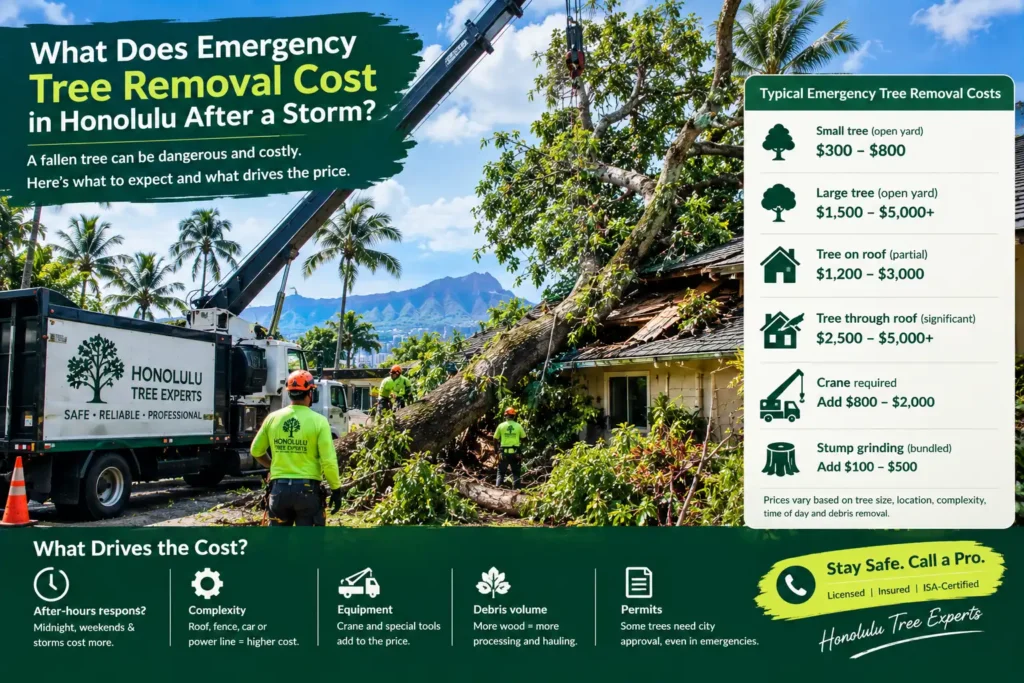 What Does Emergency Tree Removal Cost in Honolulu After a Storm?