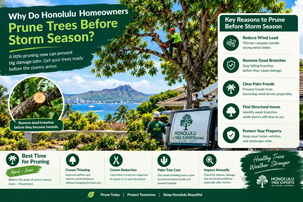 Why Do Honolulu Homeowners Prune Trees Before Storm Season?